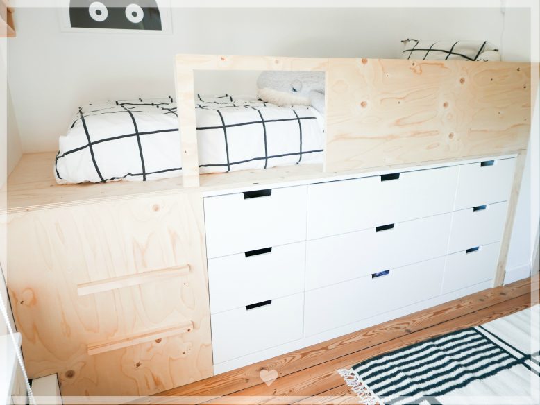 Slaapkamer make over en DIY halfhoogslaper – Ikea Nordli hack
